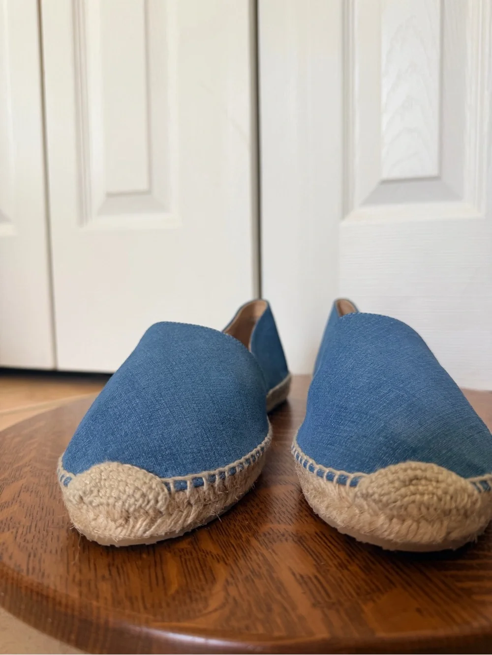 Jimmy Choo Dreya Blue Denim d’Orsay Espadrille Slip-Ons Size 40.5/US10